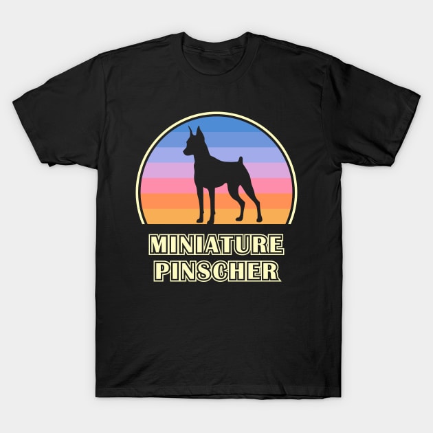 Miniature Pinscher Vintage Sunset Dog T-Shirt by millersye